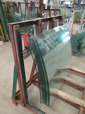 Curved tempered toughened bend glass 6mm 8mm 10mm 12mm 15mm 19mm for building railing partition wall shower door roof canopy