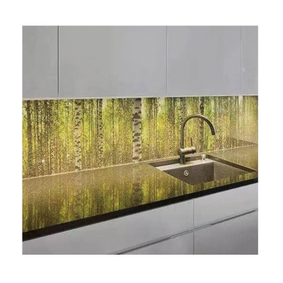 4-19mm customized image decorative digital printing glass for kitchen splashbacks