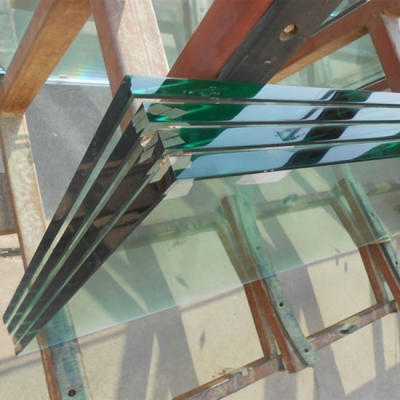 Polished edge tempered toughened glass for shower door,furnace,railing